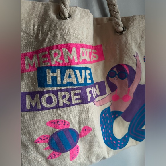 Mermaid Canvas Tote Bag - Picture 2 of 7